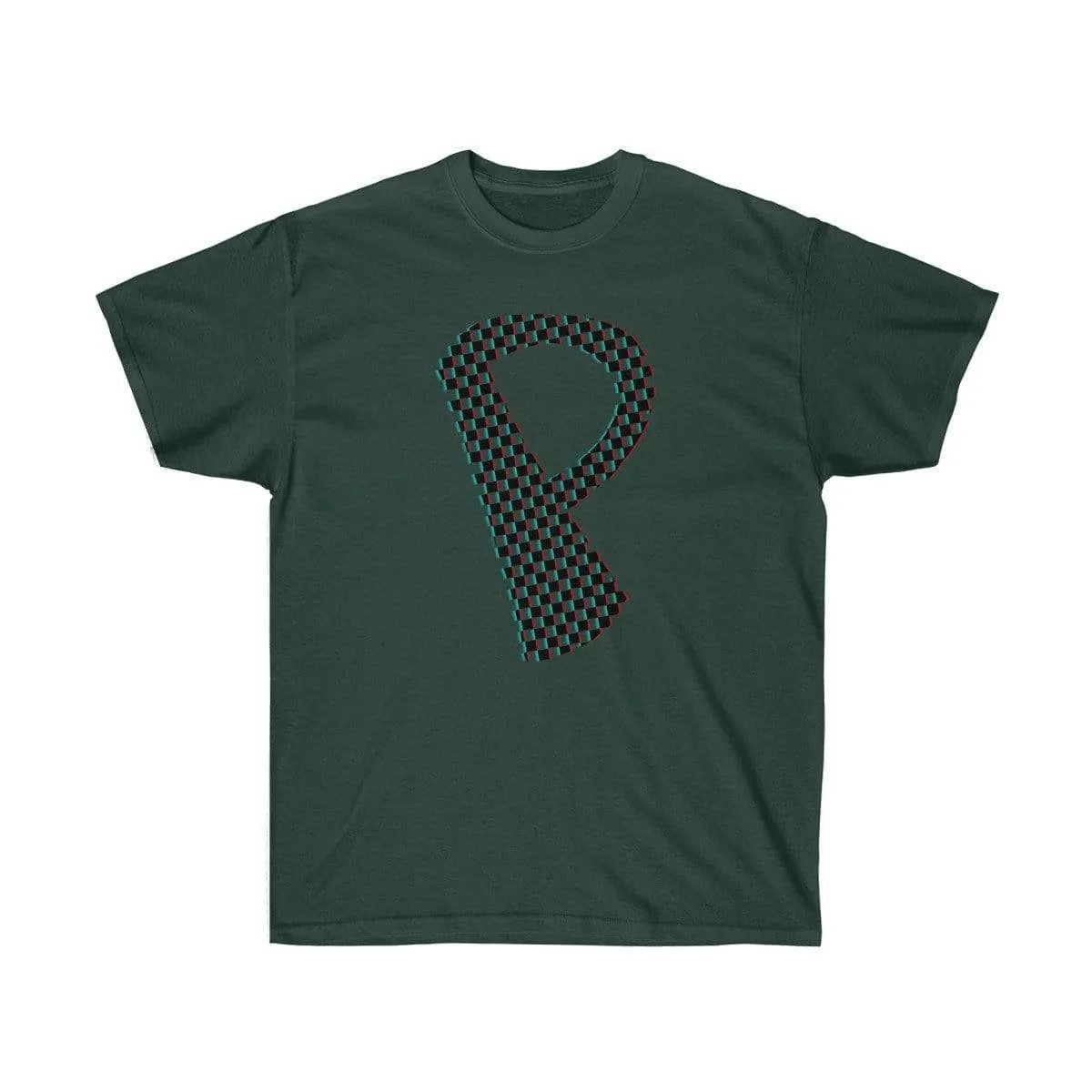 Dark Checkered, Glitchy, Capital P T-Shirt
