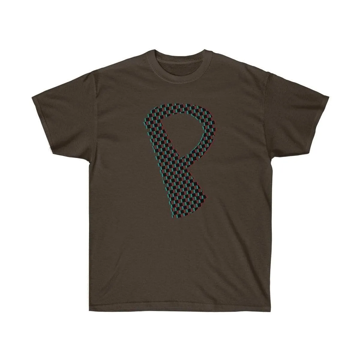 Dark Checkered, Glitchy, Capital P T-Shirt