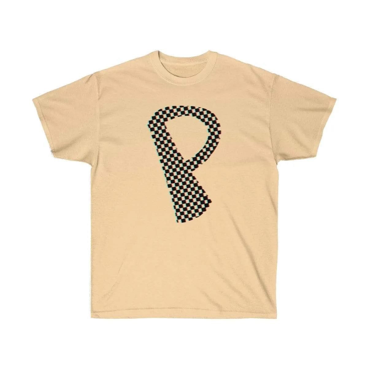 Dark Checkered, Glitchy, Capital P T-Shirt