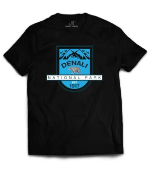 Denali Tshirt For Men Bear Mountain Shirt Denali Sun Shirts National Park   by Market Trendz