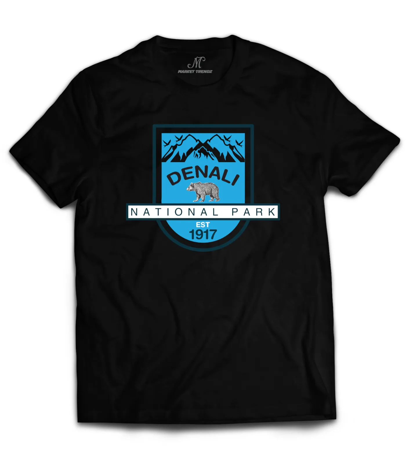 Denali Tshirt For Men Bear Mountain Shirt Denali Sun Shirts National Park   by Market Trendz