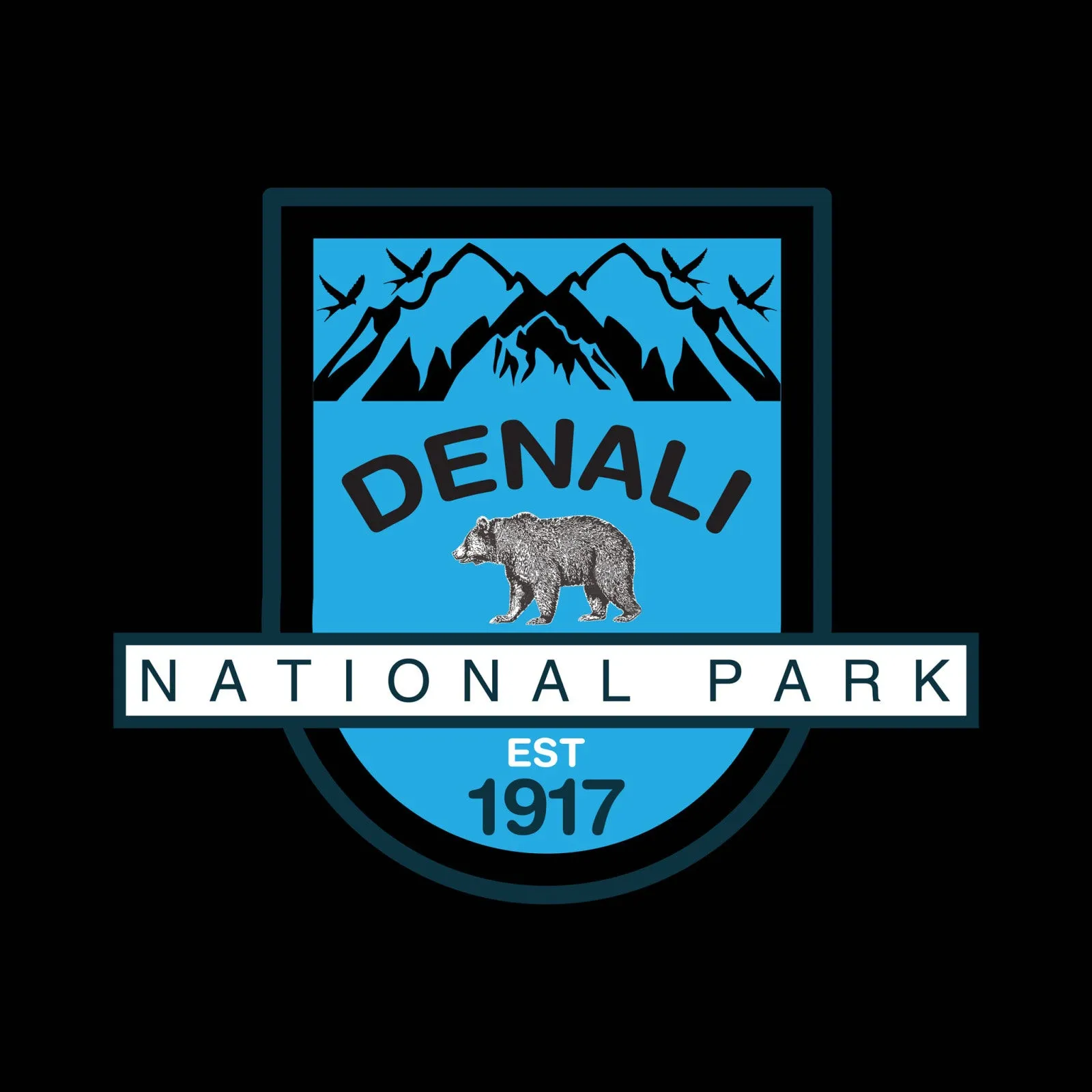 Denali Tshirt For Men Bear Mountain Shirt Denali Sun Shirts National Park   by Market Trendz