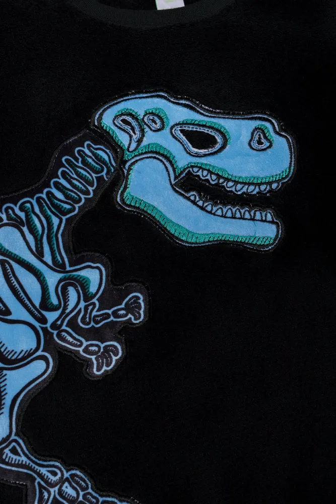 Dino Long Sleeve Pyjamas Black