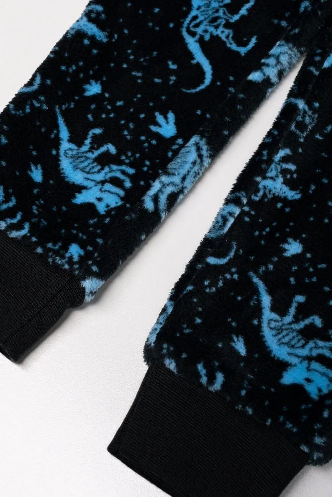 Dino Long Sleeve Pyjamas Black