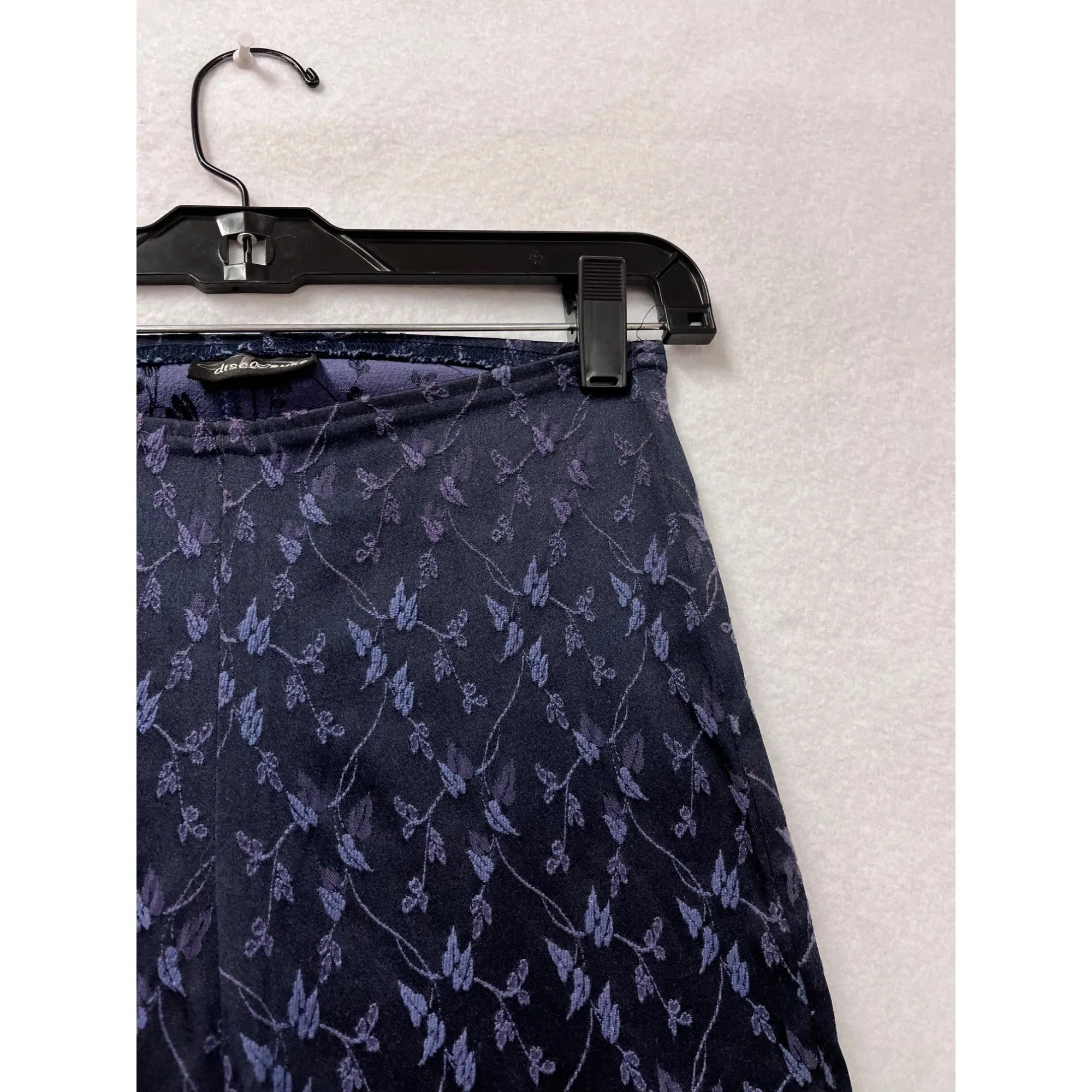 Disclosure Floral Pattern Navy & Purple Pants Womens XS/S #6425