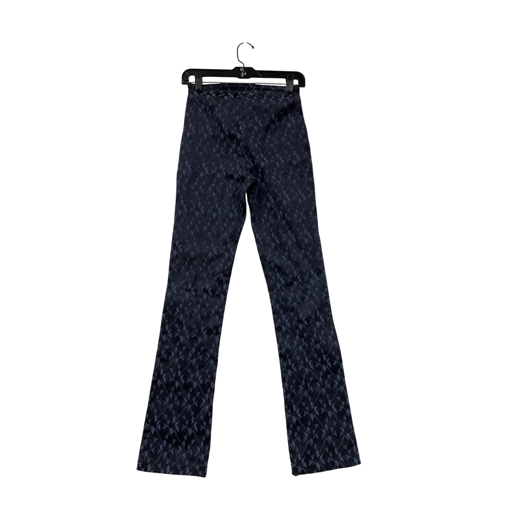 Disclosure Floral Pattern Navy & Purple Pants Womens XS/S #6425