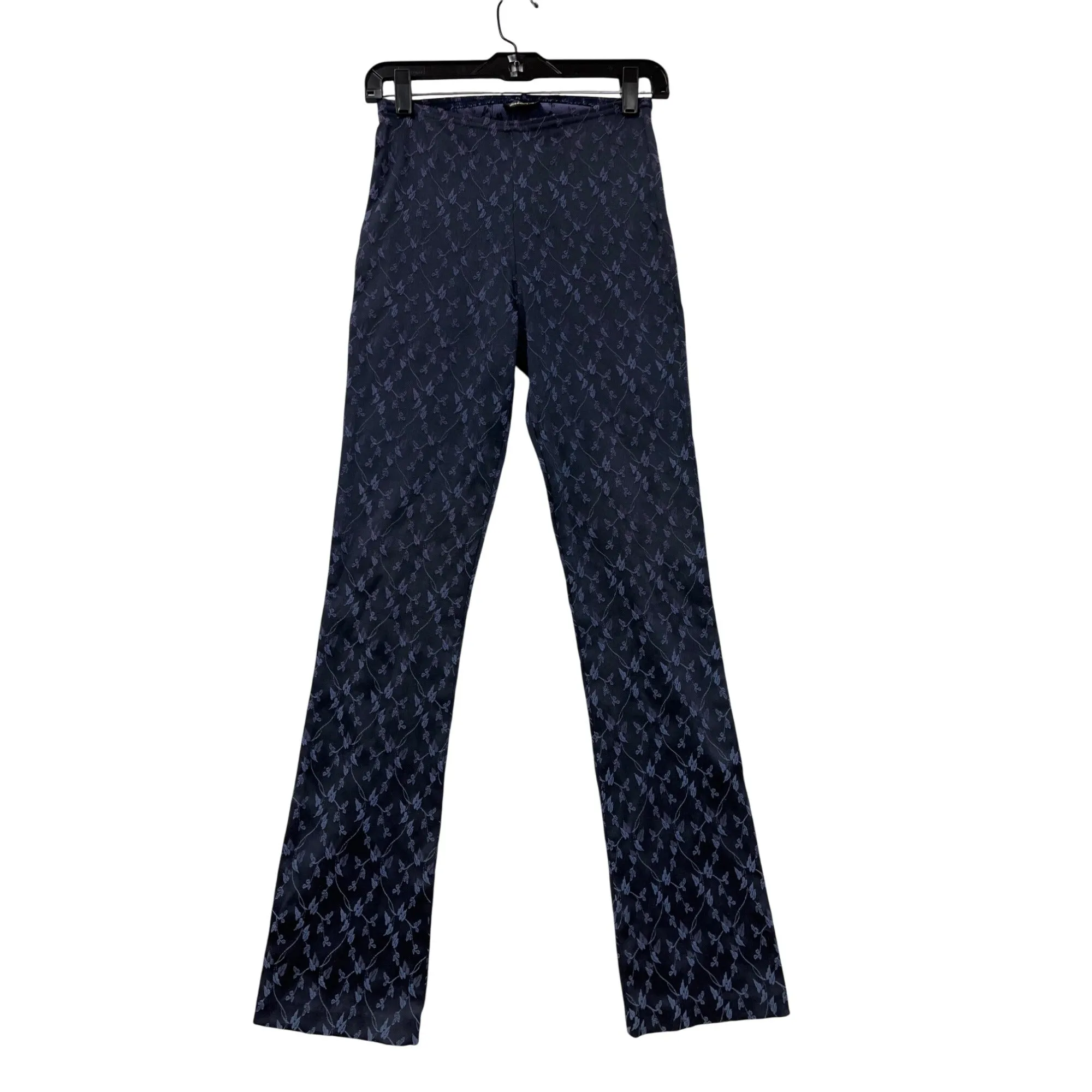 Disclosure Floral Pattern Navy & Purple Pants Womens XS/S #6425