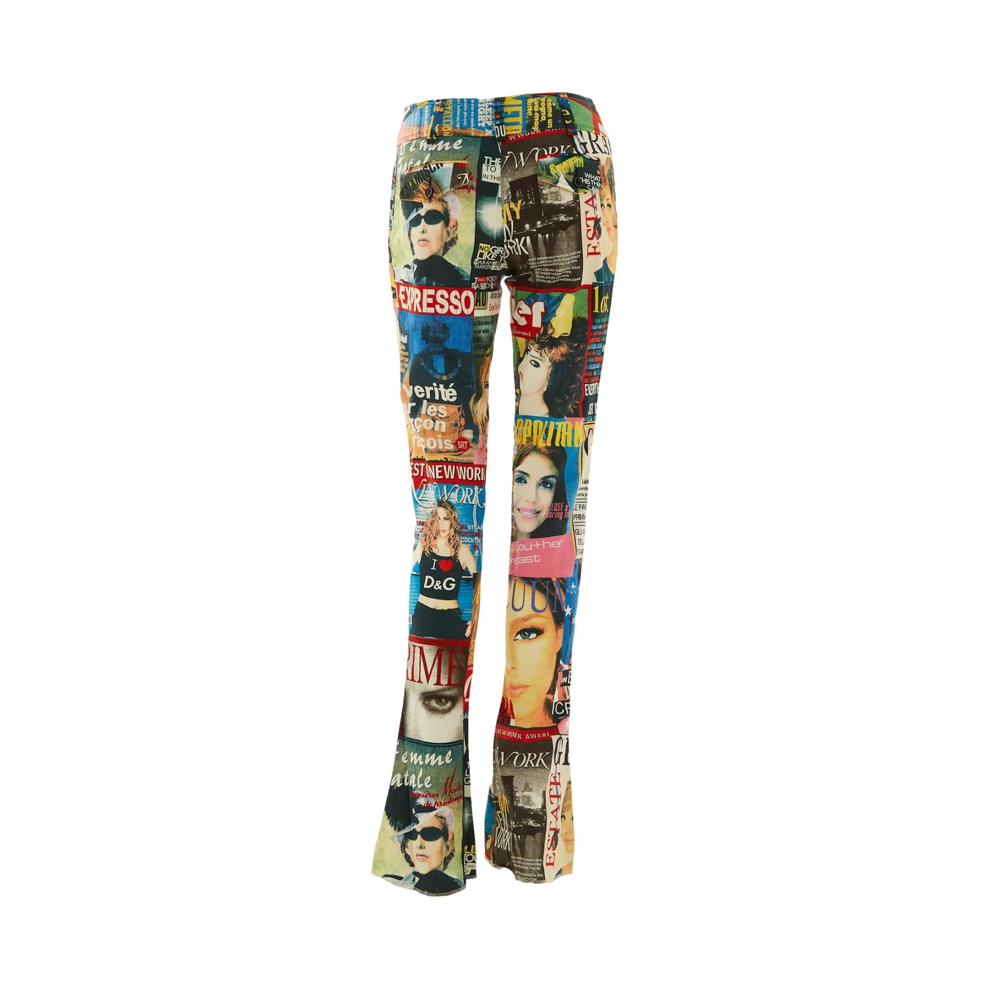 Dolce & Gabbana Magazine Print Flare Pants