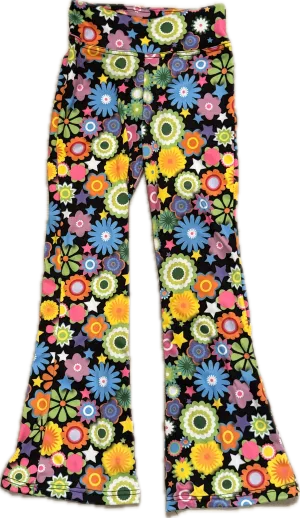 DORI CREATIONS- Black Multi Floral Flare Pants