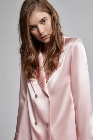 double breasted l/slv top, rose