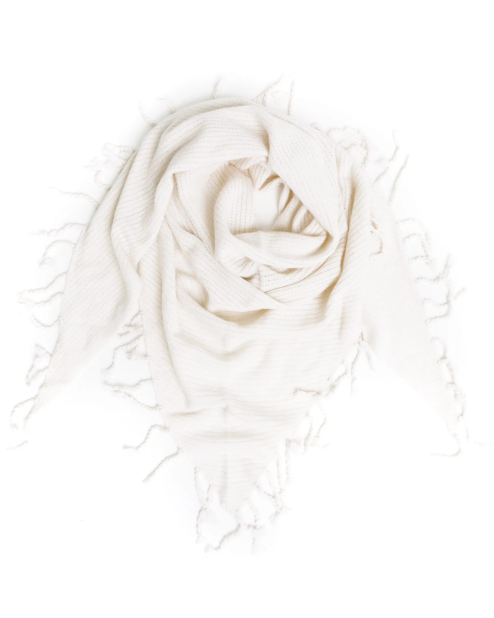 Dropped Needle Cashmere Scarf