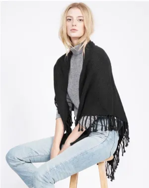 Dropped Needle Cashmere Scarf