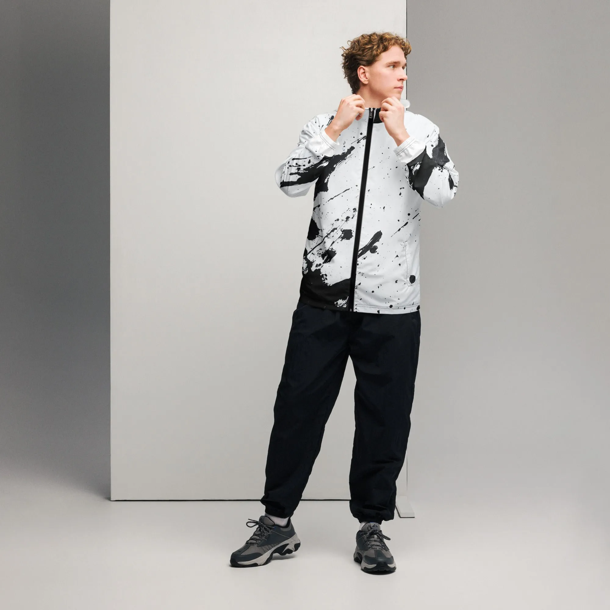 DUO MODERN "Ink Storm" Men’s windbreaker