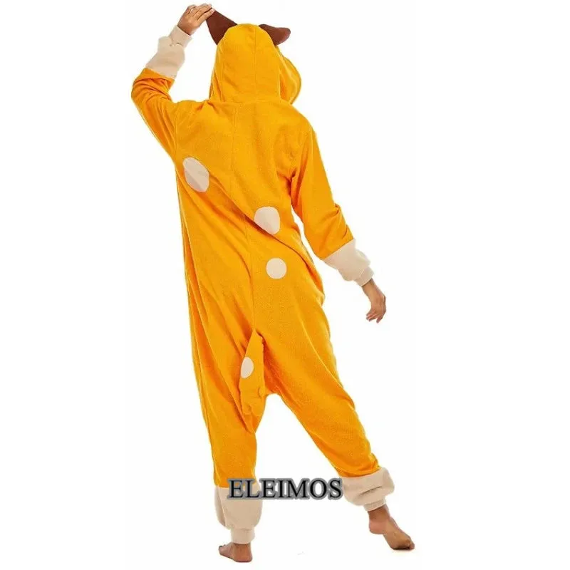 ELEIMOS Kigurumi Animal Adults Cartoon Blue Dog Onesies Pajama Halloween Costumes Cosplay Jumpsuit Christmas Gift