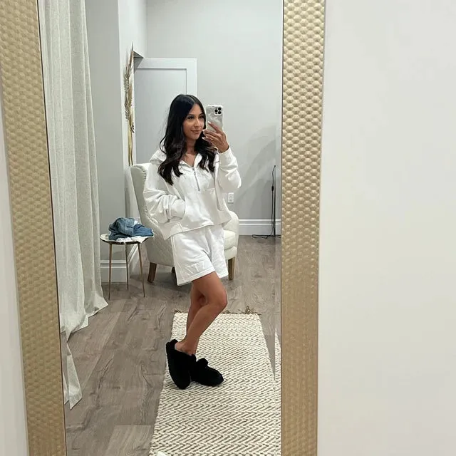 Embossed Pure White Bride Sweatsuit
