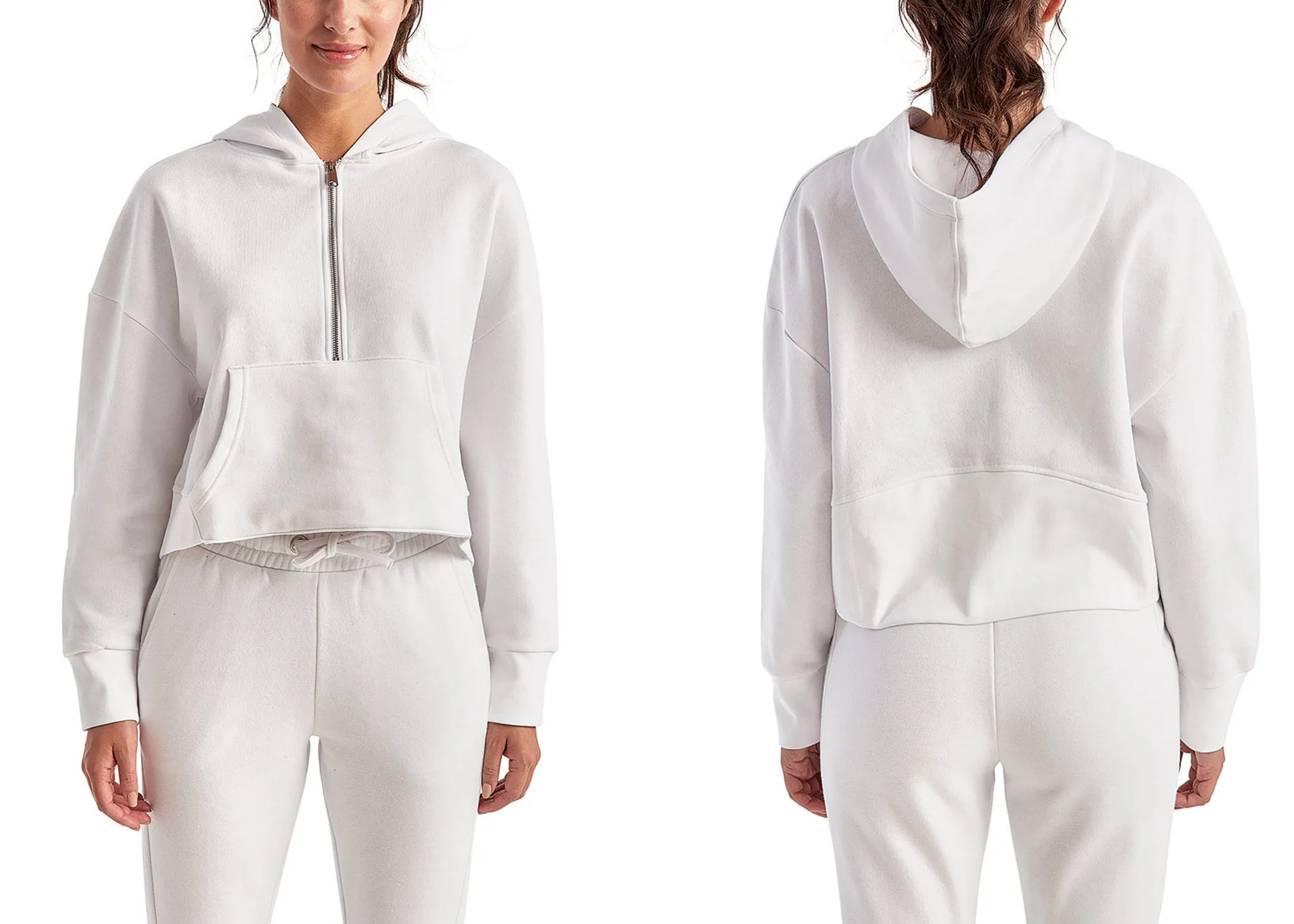 Embossed Pure White Bride Sweatsuit