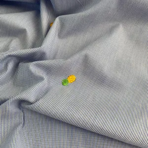 Embroidered Cotton Shirting - Pineapple