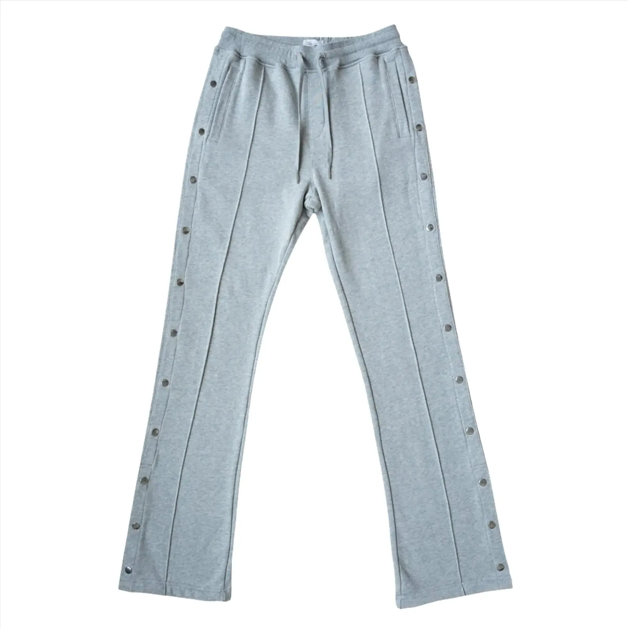EPTM Men French Terry Snap-Flared Pants (Heather Grey)