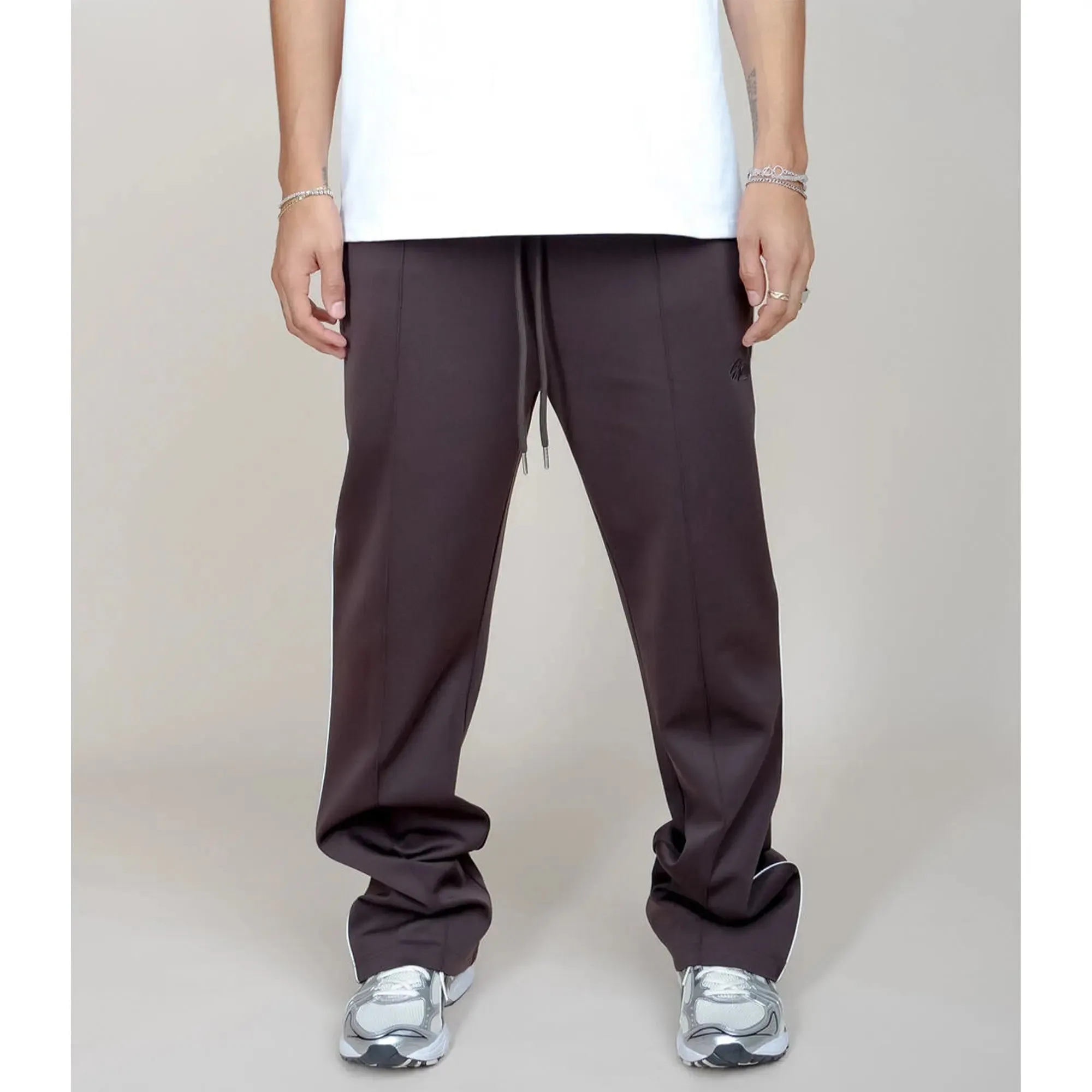 EPTM Unisex Perfect Piping Track Pants (Brown)
