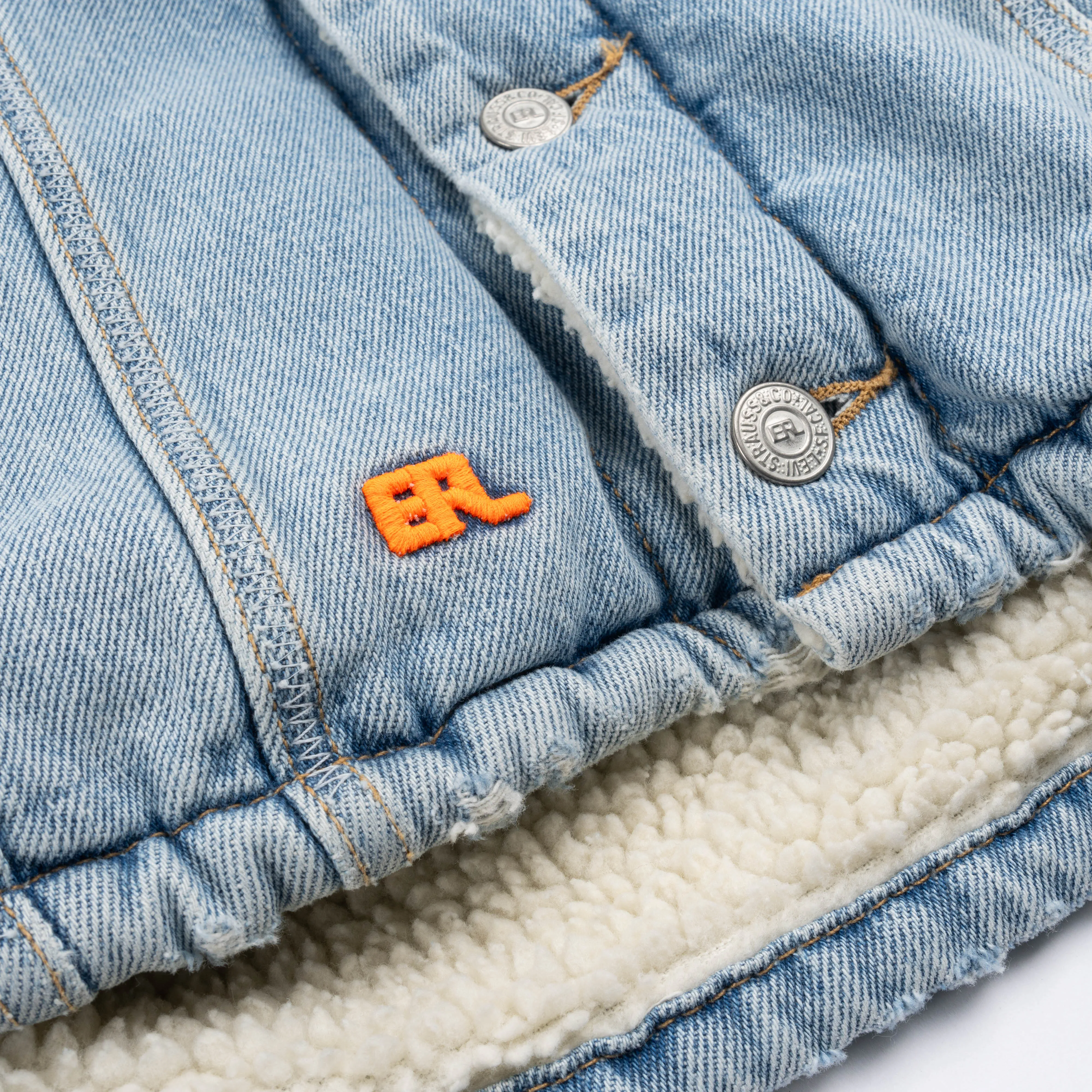 ERL x Levi's Sherpa Trucker Jacket Blue ERL07J201