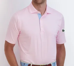 Fairway & Greene Polo Palmetto Print - Bermuda Pink