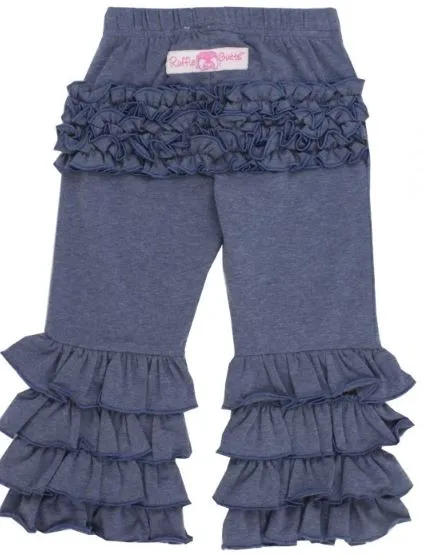 Faux Denim Fancy Flare Pants