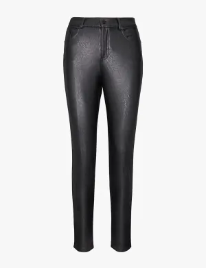FAUX LEATHER FIVE POCKET PANT