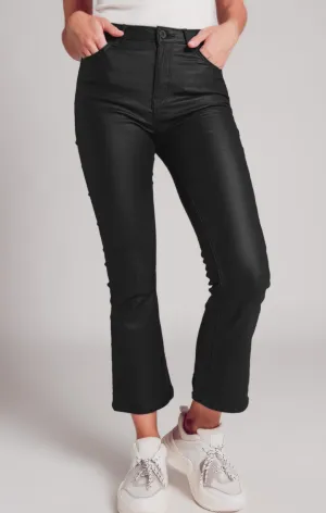 Faux Leather Flare Pant