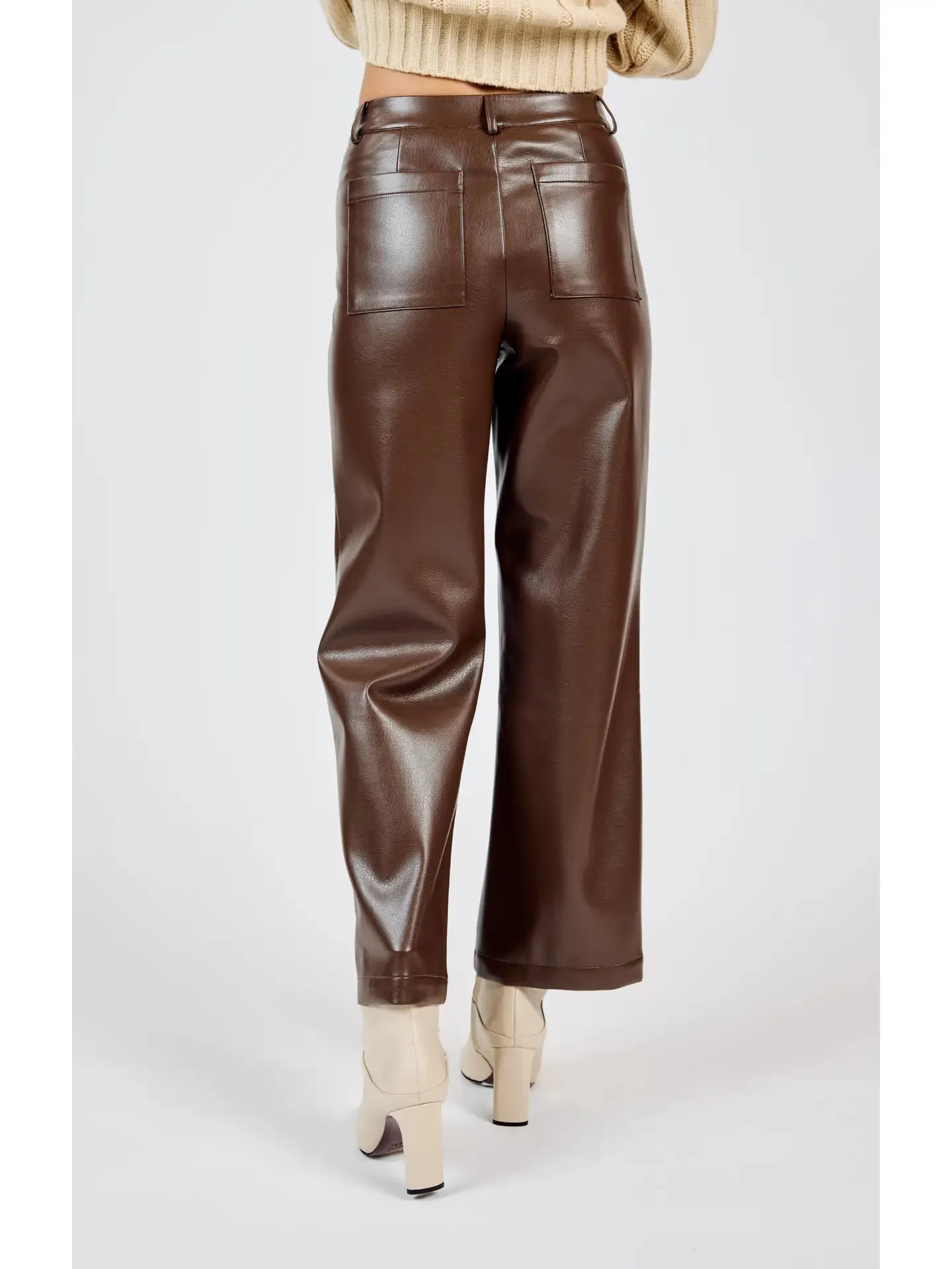 Faux Leather Pants {Brown}
