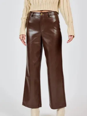 Faux Leather Pants {Brown}