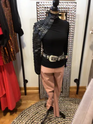 Faux leather pants