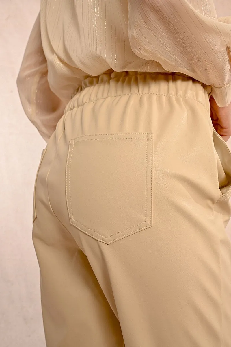 FAUX LEATHER PANTS