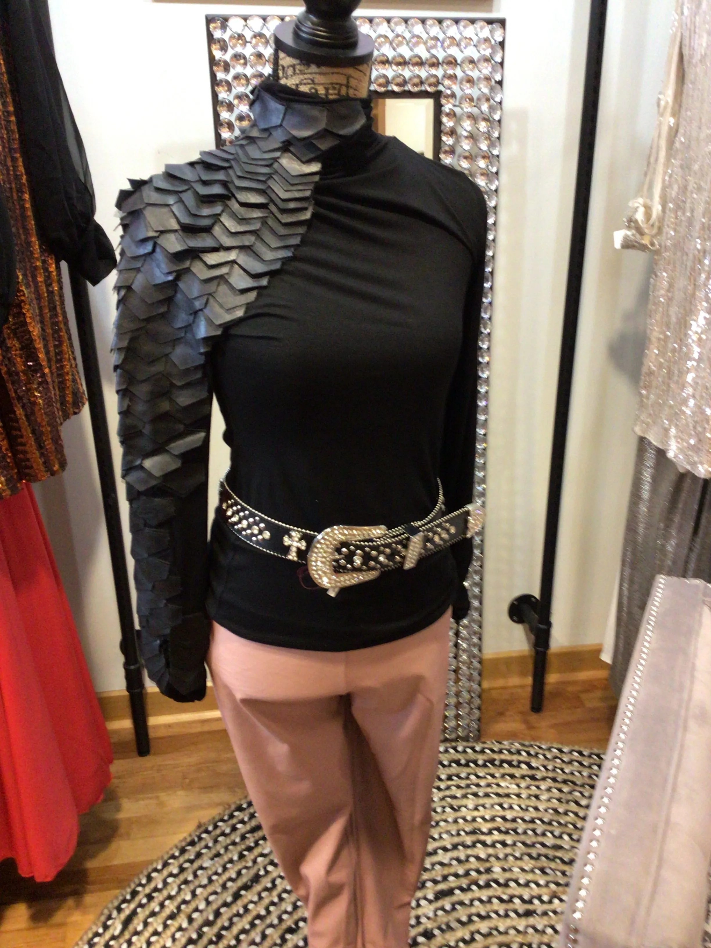Faux leather pants