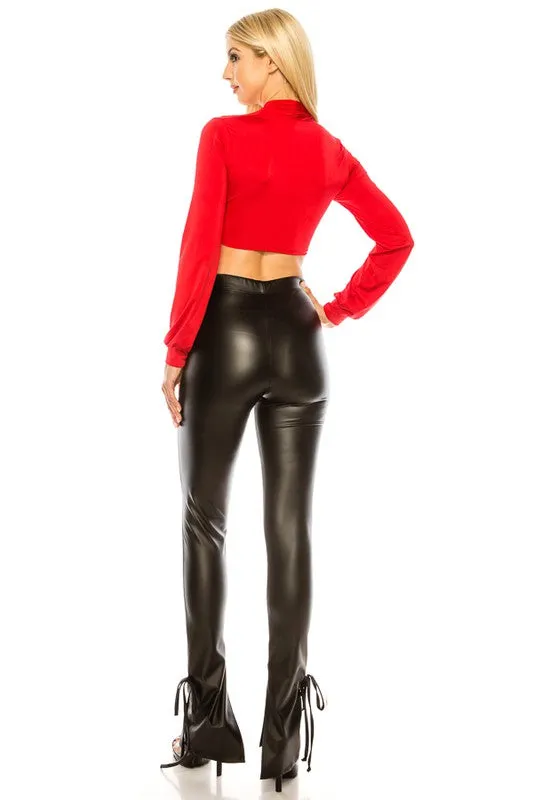 Faux Leather Pants