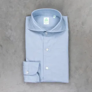 Finamore Tokyo Fit Collo Sergio Chambray Blu Chiaro