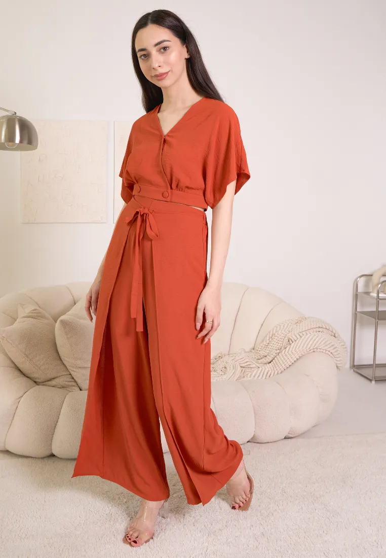 Finn Ribbon Self-Tie Flare Pants