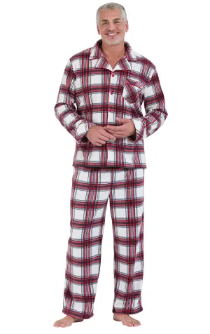 Fireside Fleece Button-Front Men's Pajamas  - Pet & Owner