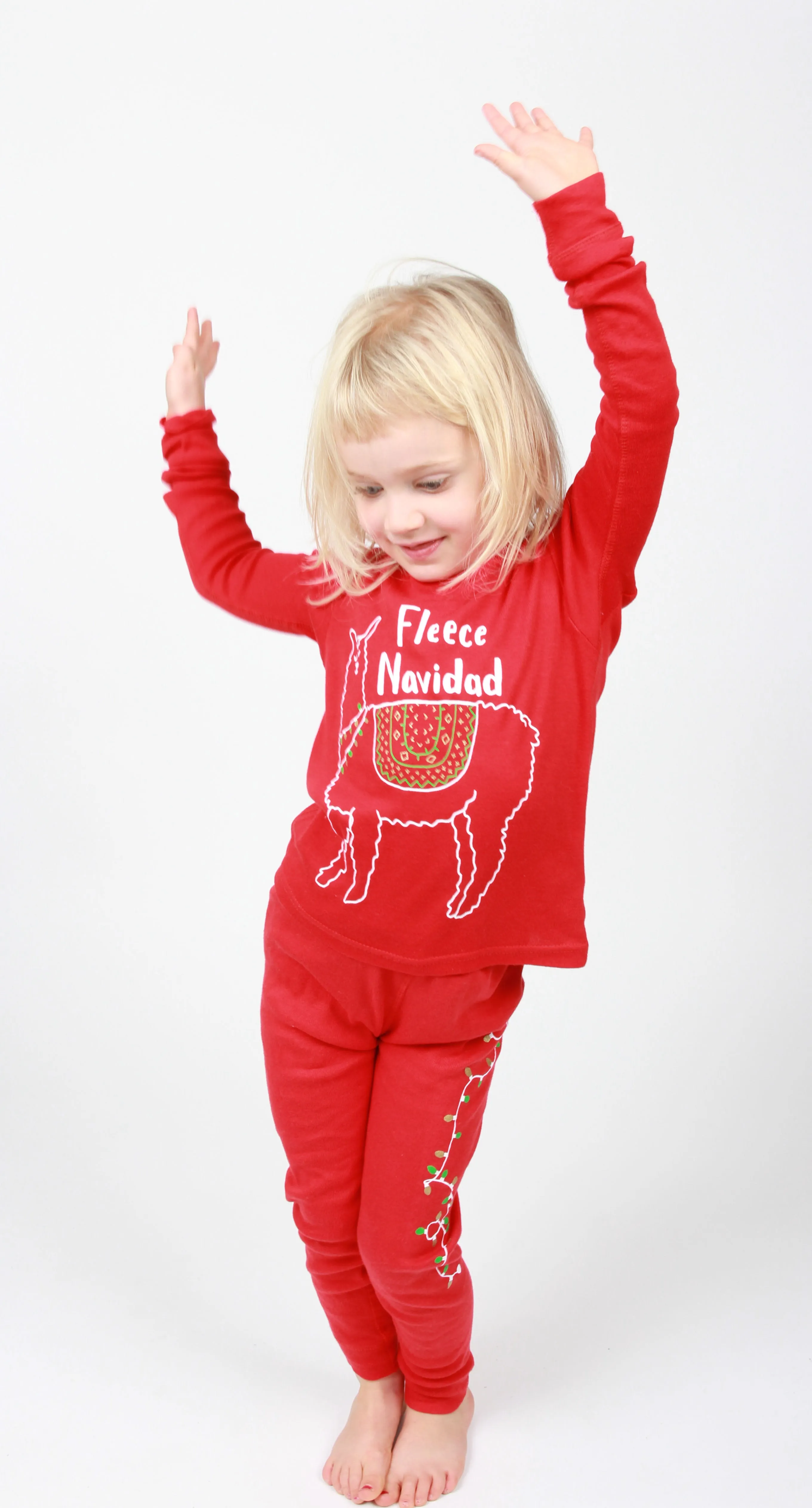 Fleece Navidad Llama Pajamas