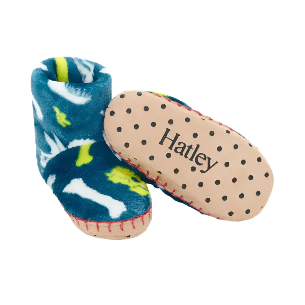 Fleece Slippers - Dino Fossils