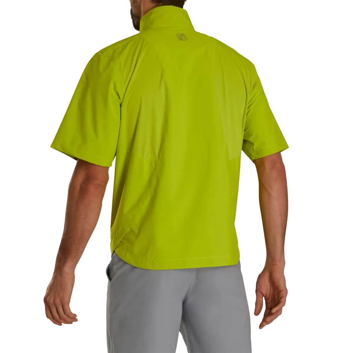 Footjoy Men's HydroLite X Short Sleeve Rain Shirt - ACID LIME