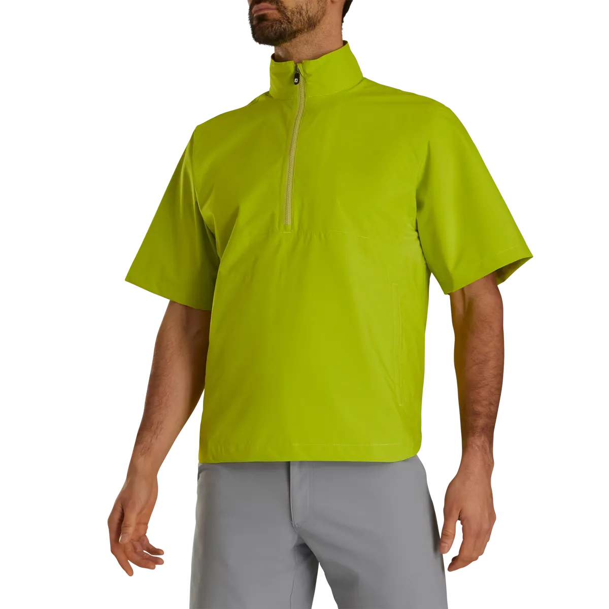 Footjoy Men's HydroLite X Short Sleeve Rain Shirt - ACID LIME
