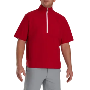 Footjoy Men's HydroLite X Short Sleeve Rain Shirt - DARK RED