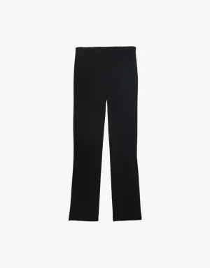 Frank & Eileen Killian Illusion Crop Flare Pull On Pants in Black (Italian Dream Denim)