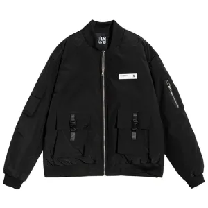 Functional Labeling Bomber Jacket