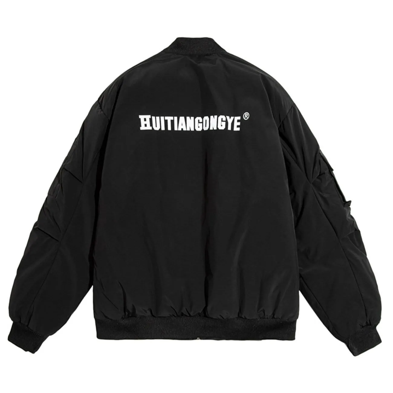 Functional Labeling Bomber Jacket