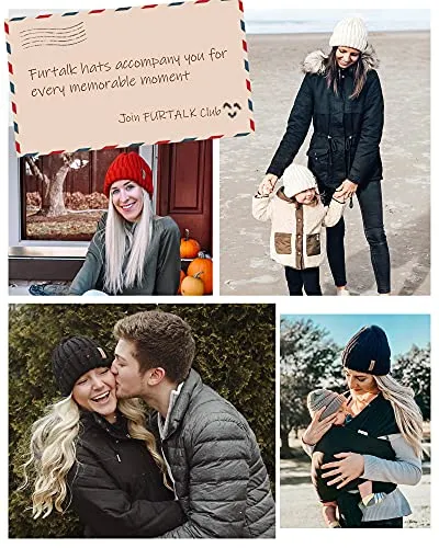 FURTALK Women's Winter Cable Knit Beanie
