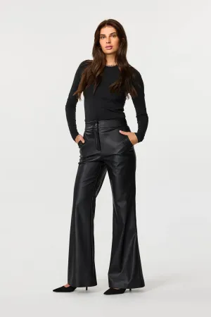 Gaia Vegan Leather Flare Pants