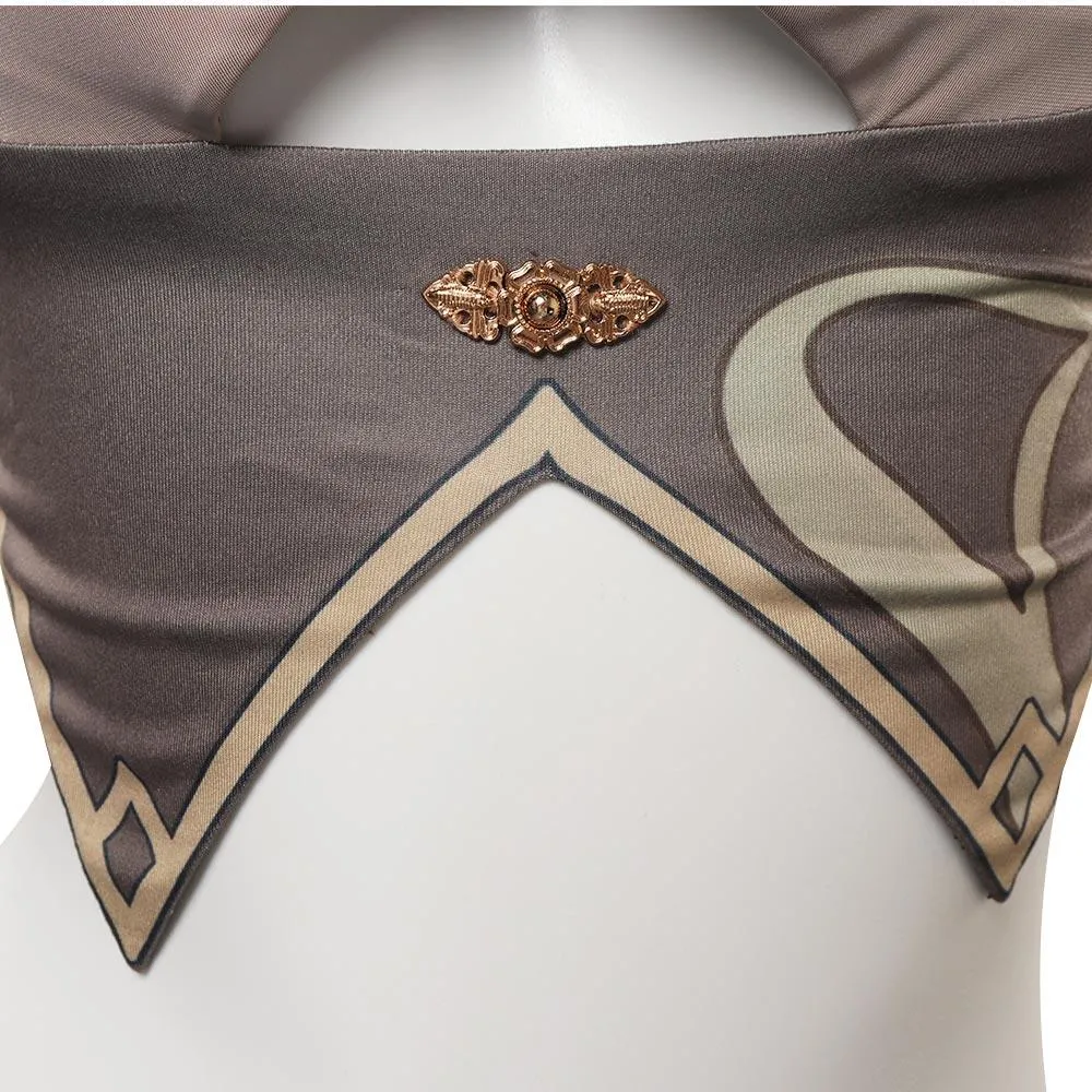 Genshin Impact Zhongli Cosplay Costume Swimsuit Halloween Carnival Party Disguise Suit