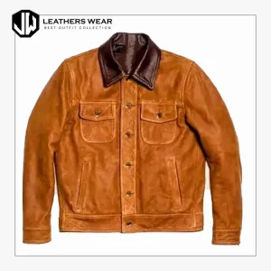 Genuine Leather Trucker Jacket