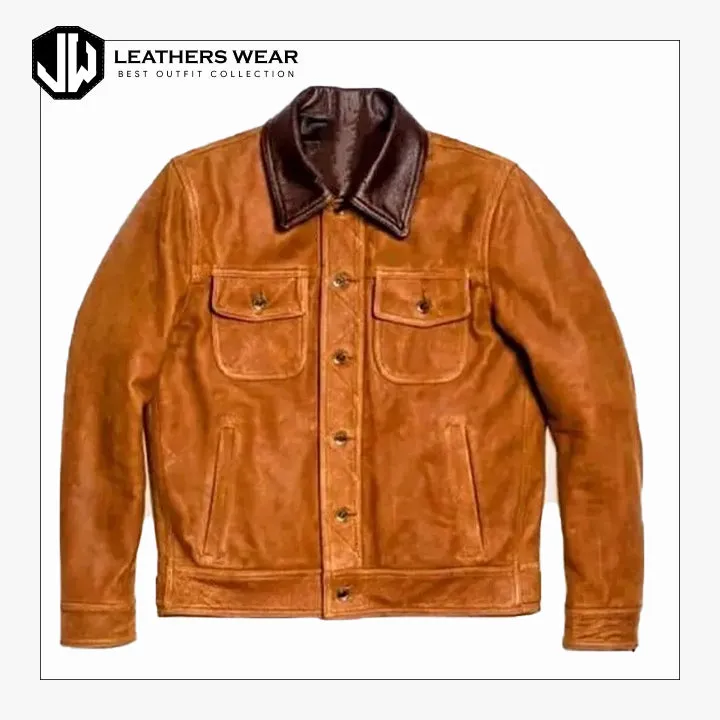 Genuine Leather Trucker Jacket